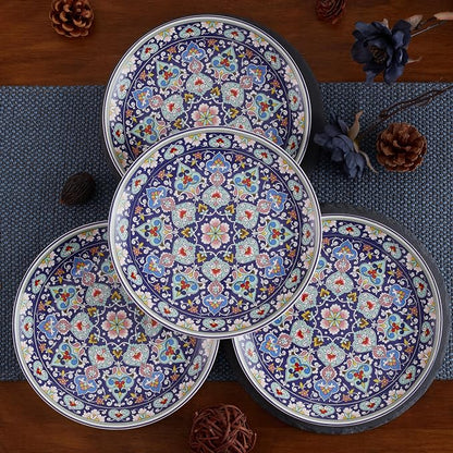 Bico Mandala Kaleidoscope Salad Plates Set of 4, 8.75 Inch Ceramic Dessert - Image 4