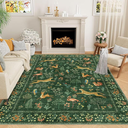 DUKINO 6x9 Rug, Washable Animal Living Room Rug by DUKINO