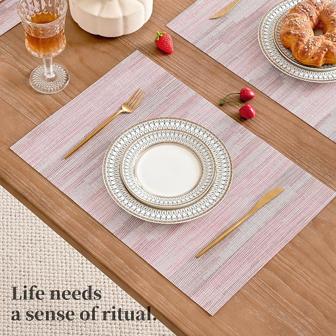 Leetaltree Misty Rose Placemats Set of 12 - Image 4