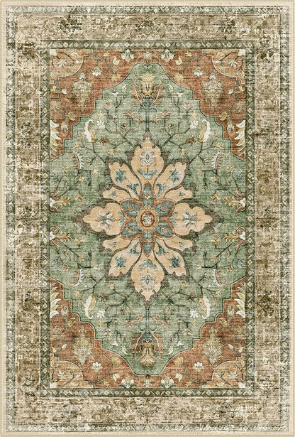 RELEANY Area Rugs Runner 3'x20' Washable Non-Slip, Floral Vintage Distress - Image 9