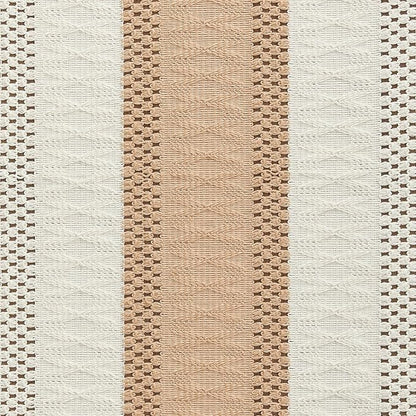 Macrame Style Bicolor Stitching Table Runner 14x90in Beige | Woven Boho Table - Image 6