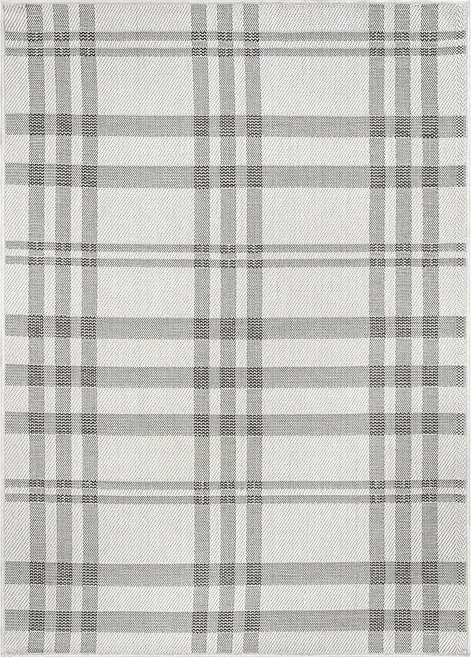 CAMILSON Easy Jute Rug 6x9, Indoor Outdoor Off-White Color Fiber Area Rugs - Image 2
