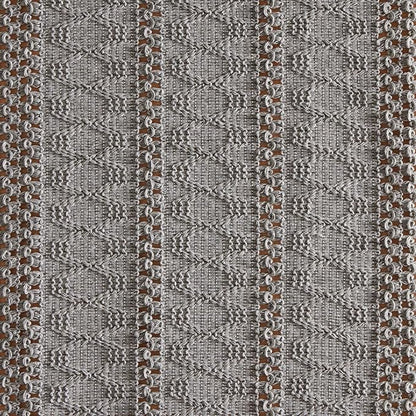 Macrame Style Boho Table Runner, 12x90 Inch Grey | Woven Boho Table Runner - Image 6