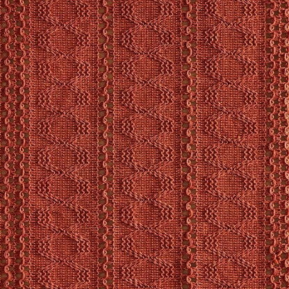 Macrame Style Boho Table Runner, 12x48 Inch Rust | Woven Boho Table Runner - Image 6