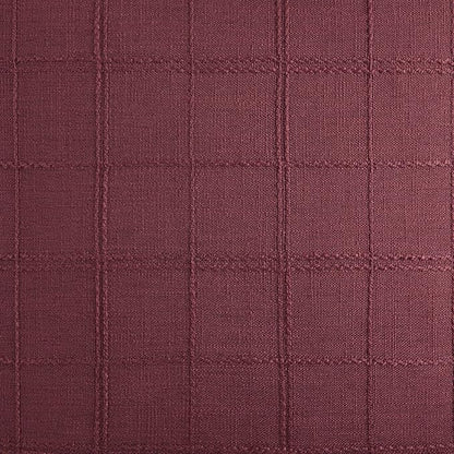 Linen Checked Farmhouse Table Runner, 13x90 Inches Burgundy | Raised Grid Design - Image 6