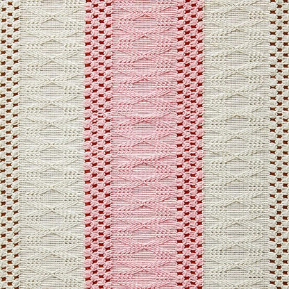 Macrame Style Bicolor Stitching Table Runner 14x36in Light Pink | Woven Boho - Image 6
