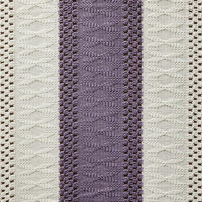 Macrame Style Bicolor Stitching Table Runner 14x72in Purple | Woven Boho Table - Image 6