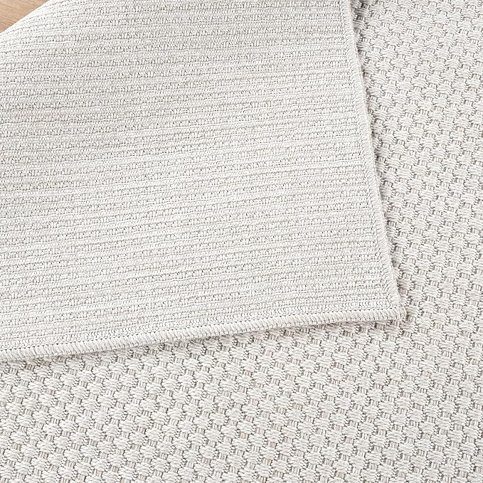 CAMILSON Easy Jute Rug 9x12, Large Indoor Outdoor Off-White Farmhouse Area Rugs - Image 6