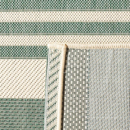 SAFAVIEH Courtyard Collection 2' x 3'7" Beige/Dark Green CY6062 Nautical - Image 5