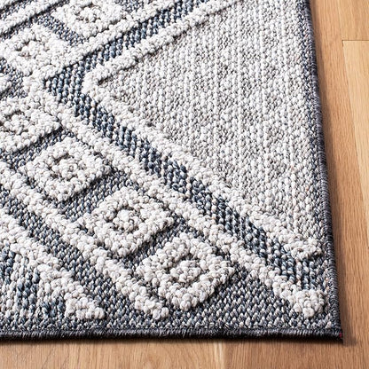 SAFAVIEH Courtyard Collection 2'3' x 22' Grey/Bone CY6062 Stripe Indoor/ - Image 6