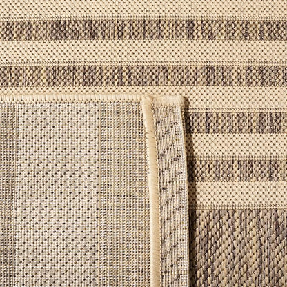 SAFAVIEH Courtyard Collection 2'3' x 14' Brown/Bone CY6062 Stripe Indoor/ - Image 8