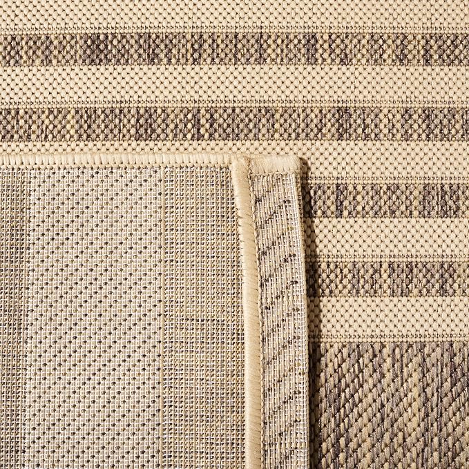 SAFAVIEH Courtyard Collection 2'3' x 18' Brown/Bone CY6062 Stripe Indoor/ - Image 4