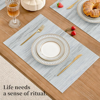 Leetaltree LightSteel Blue Placemats Set of 12 - Image 4